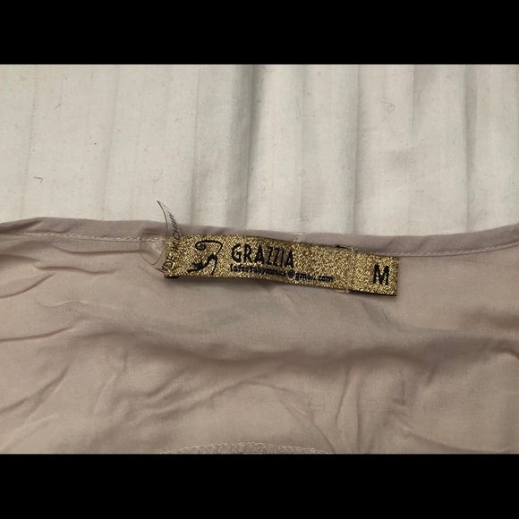 Dusty Pink Boho Peasant Top - Picture 4 of 4